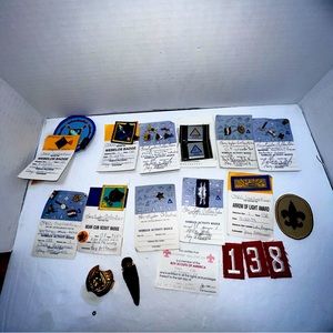 BSA Boy Scouts Of America Badge And Pin Collection Lot From One Scout 1998-99